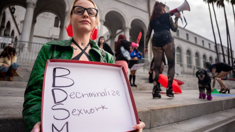 Sex workers protest in Los Angeles in December 2023 | Jake Lee Green/ZUMAPRESS/Newscom