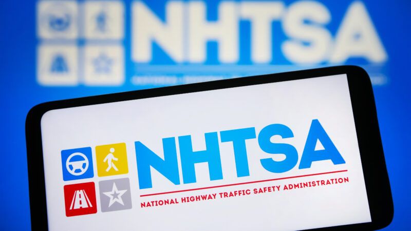 National Highway Traffic Safety Administration logo displayed on a monitor. | Pavlo Gonchar/ZUMAPRESS/Newscom