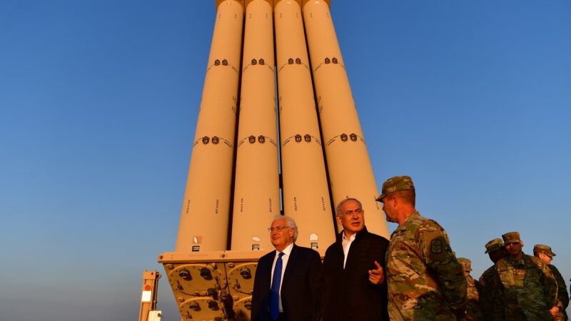 Israeli Prime Minister Benjamin Netanyahu tours a THAAD missile site during joint U.S.-Israeli military exercises in March 2019. | Israeli Government Press Office/Kobi Gideon