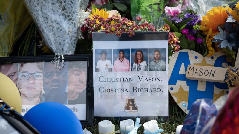 A memorial to victims of the September 4 mass shooting at Apalachee High School in Winder, Georgia | Robin Rayne/Zuma Press/Newscom