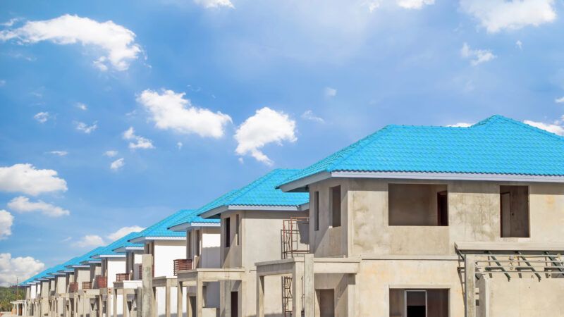 A row of houses under construction | DPST/Newscom