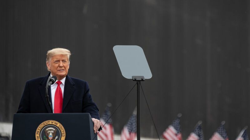 President-elect Donald Trump gives a speech at the U.S.-Mexico border in 2021 | Polaris/Newscom