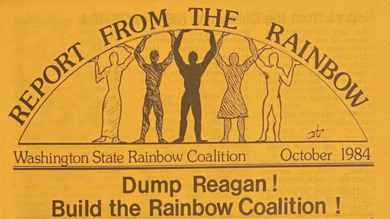 A logo for the Washington State Rainbow Coalition | Rainbow Coalition