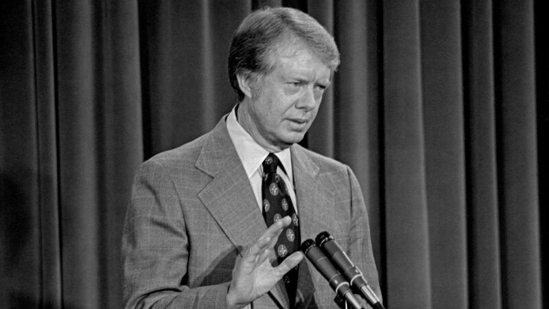 President Jimmy Carter at a press conference in 1977 | Benjamin E. "Gene" Forte/CNP/Polaris/Newscom