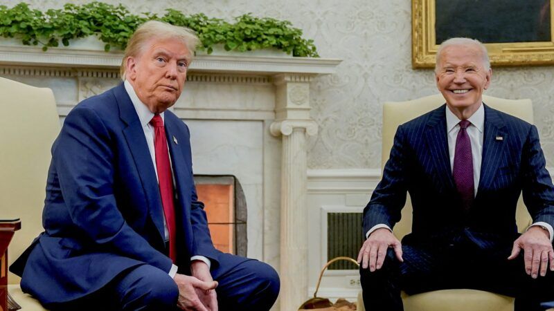 Trump and Biden sit next to each other in the White House | Al Drago - Pool via CNP / MEGA / Newscom/RSSIL/Newscom