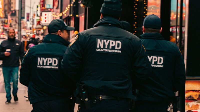 New York Police Department Counterterrorism officers are seen walking near Times Square in Manhattan, NY, on Sunday, Dec. 31, 2023. | Cristina Matuozzi/ Sipa USA/Newscom