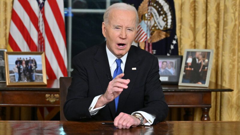 Joe Biden giving his farewell address | Mandel Ngan - via CNP/Polaris/Newscom