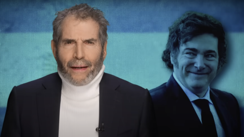 John Stossel is seen next to Javier Milei | Stossel TV