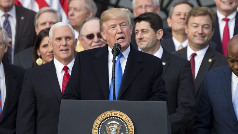 President Donald Trump speaks at the White House after Congress passed the Tax Cuts and Jobs Act in 2017 | Alex Edelman/CNP / Polaris/Newscom