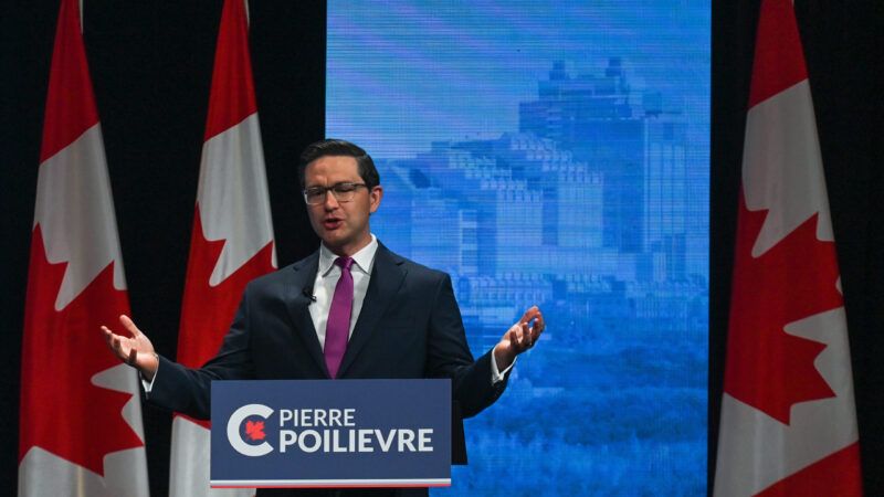 Pierre Poilievre speaks during a debate in May 2022 | Artur Widak/ZUMAPRESS/Newscom