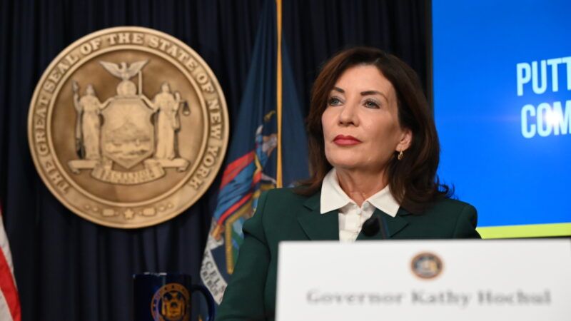 Gov. Kathy Hochul at a press conference. | Kyle Mazza, Kyle Mazza/ZUMAPRESS/Newscom