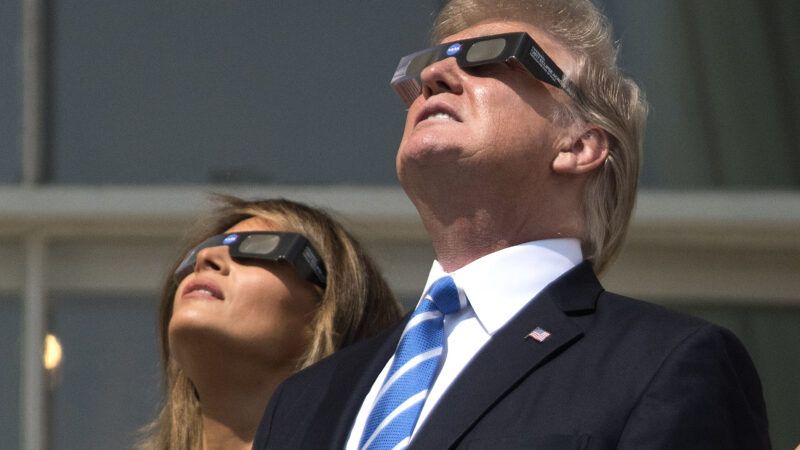 Donald Trump staring at the sun | KEVIN DIETSCH/UPI/Newscom