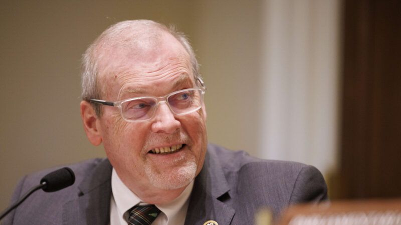 Rep. Morgan Griffith sits indoors with a microphone in front of him, wearing a suit and tie. | Aaron Schwartz/Sipa USA/Newscom