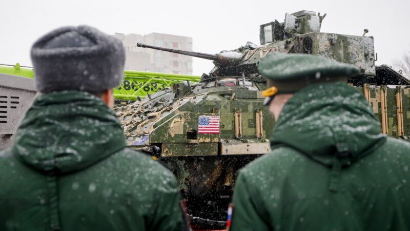 An exhibition of NATO military hardware seized by Russian troops in Ukraine for Russia's Unity Day in St. Petersburg, Russia. November 2, 2024. | Valentin Yegorshin/ZUMAPRESS/Newscom