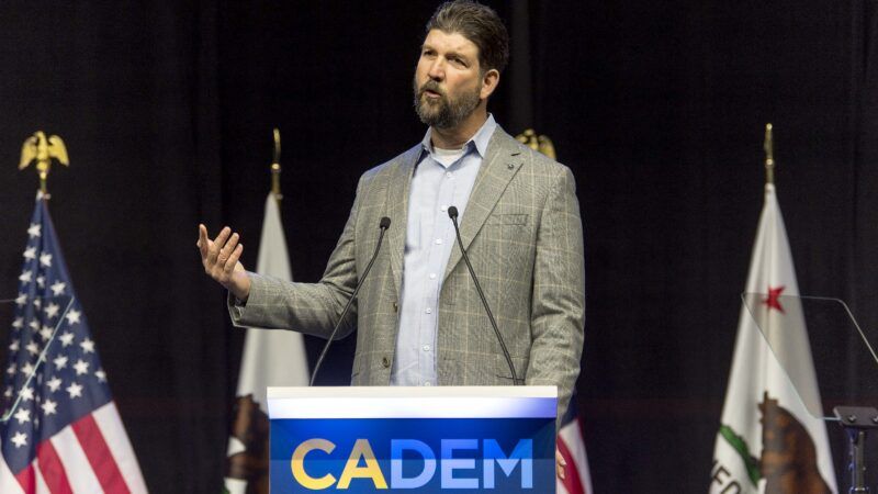 Speaker talking to the California Democratic Party | Brian Cahn/ZUMAPRESS/Newscom