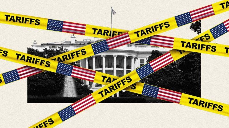 White House covered with tariff caution tape | llustration: Eddie Marshall | Indy2320 | Skypixel | Dreamstime.com