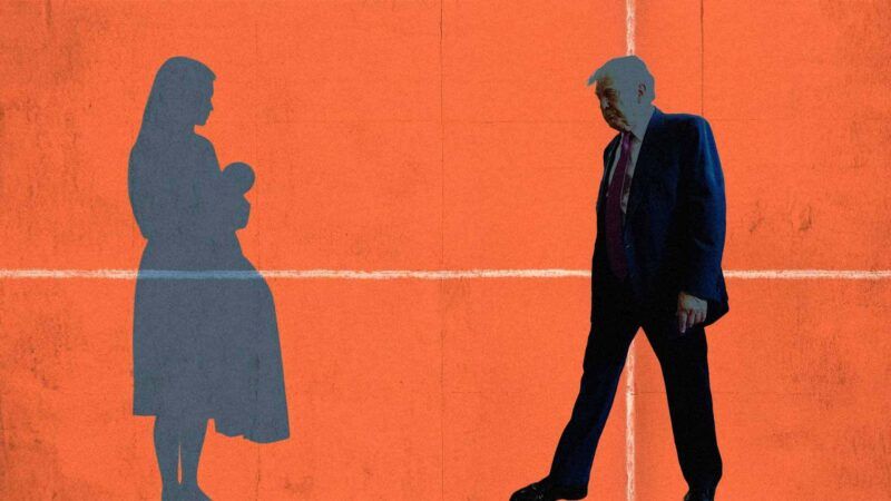 A silhouette of a pregnant woman and Donald Trump | Illustration: Eddie Marshall | Bill Clark | CQ Roll Call | Newscom | Midjourney
