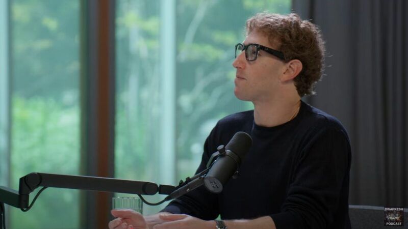 Zuckerberg Photo | Dwarkesh podcast on Youtube, 4-30-25