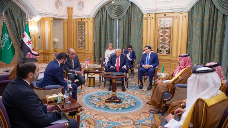 President Donald Trump in Syria with representatives of the Syrian government | EyePress/Newscom