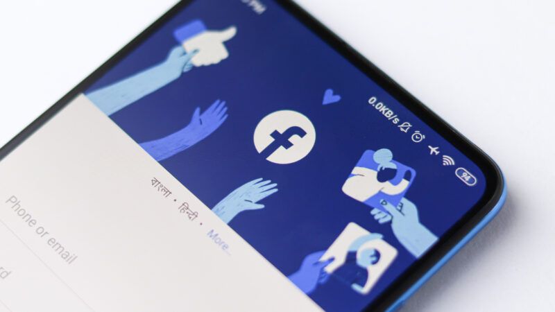 The Facebook login screen on a phone in India. | Seemanta Dutta | Dreamstime.com