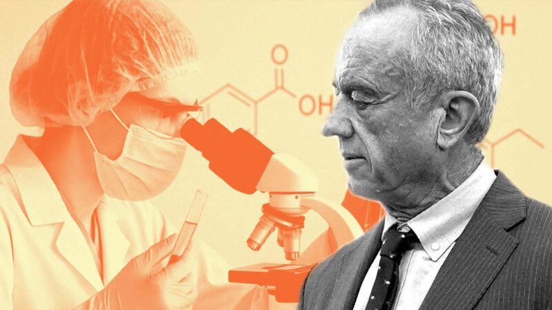 Department of Health and Human Services Secretary Robert F. Kennedy Jr., and a scientist in a surgical mask looking into a microscope. Department of Health and Human Services Secretary Robert F. Kennedy Jr., and a scientist in a surgical mask looking into a microscope. | Illustration: Eddie Marshall | Yuri Gripas | Pool via CNP | ZUMAPRESS | Newscom | ChatGPT