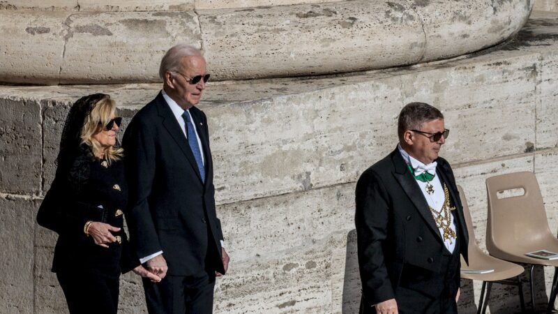 Joe Biden and Jill Biden at Pope Francis' funeral |  Francesco Fotia/AGF/Universal Images Group/Newscom