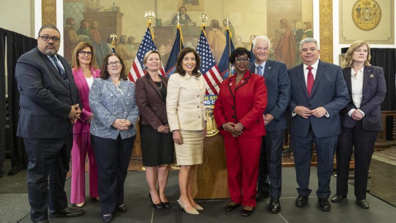 New York Governor Kathy Hochul and other politicians | Lev Radin/ZUMAPRESS/Newscom