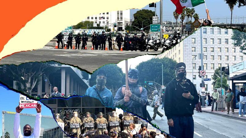 Protestors in Los Angeles. | Photos: Nancy Rommelman; Illustration: Eddie Marshall | Katie Rainbow