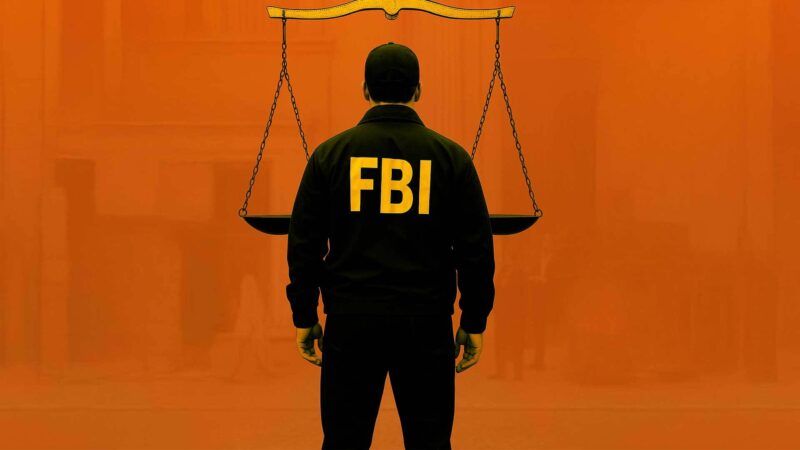 A silhouette of an FBI agent in front of scales of justice | Illustration: Eddie Marshall | ChatGPT