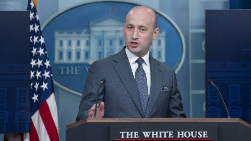Stephen Miller speaking at a White House press conference | Chris Kleponis - CNP / MEGA / Newscom/RSSIL/Newscom