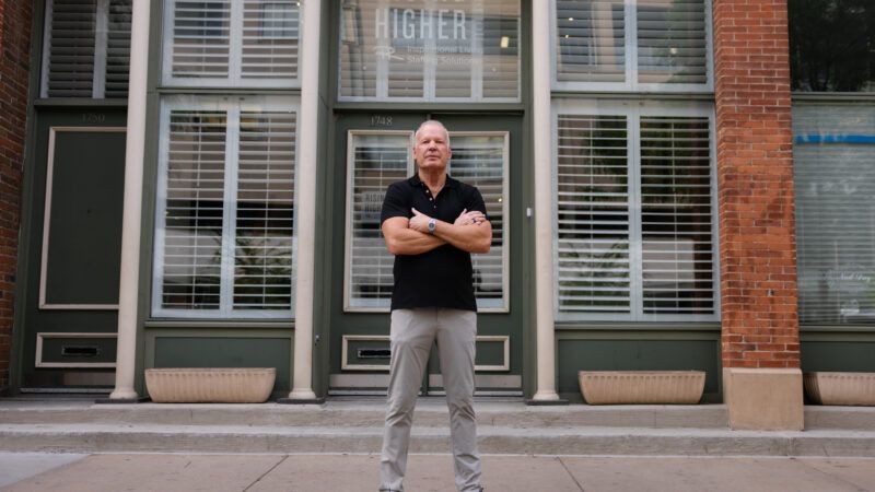 Michael Mendenhall outside his Denver business | Institute for Justice