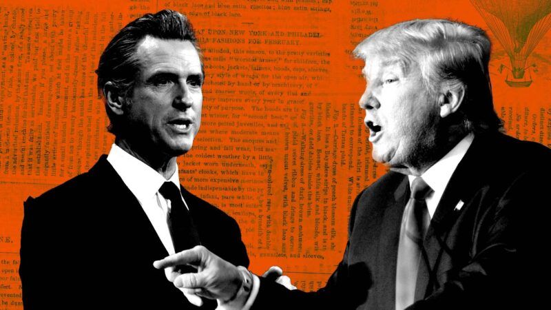 California Gov. Gavin Newsom and President Donald Trump California Gov. Gavin Newsom and President Donald Trump | Illustration: Eddie Marshall | Sheila Fitzgerald | Tommy Jeffers | Dreamstime.com