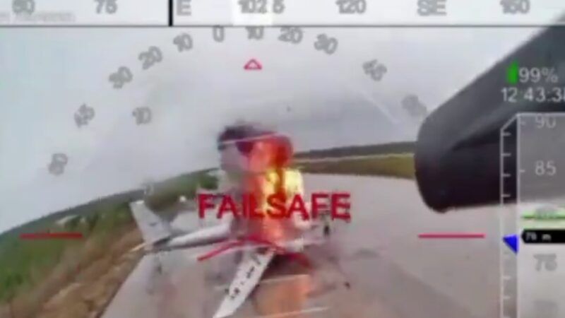 Screenshot of an FPV drone from Ukraine's large-scale drone attack against Russian military bombers in Siberia on June 1, 2025. | EyePress News/EYEPRESS/Newscom
