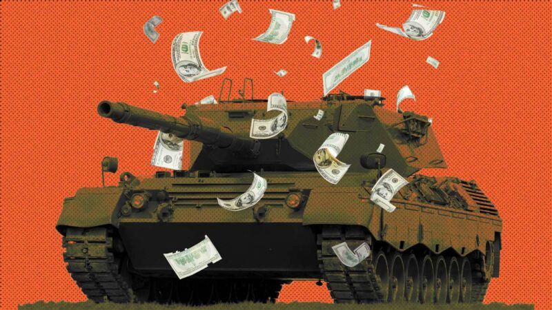 A tank surrounded by falling cash | Illustration: Eddie Marshall | Gary Blakeley | Dmytro Balkhovitin | Dreamstime.com