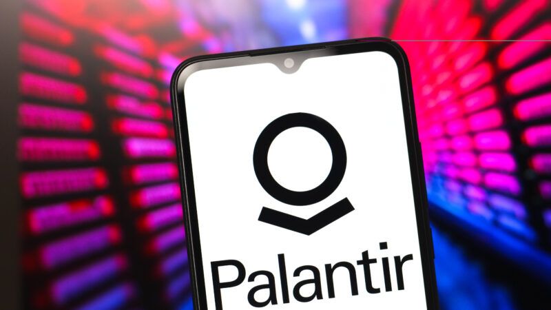 Palantir logo on a smartphone | Thomas Fuller/ZUMAPRESS/Newscom