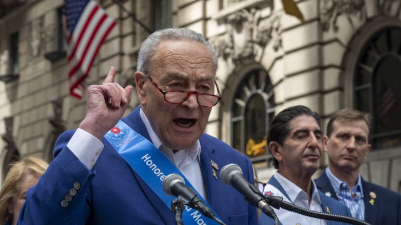 U.S. Senator Chuck Schumer speaks to media at the start of the Israel Day Parade in New York City on May 18, 2025 U.S. Senator Chuck Schumer speaks to media at the start of the Israel Day Parade in New York City on May 18, 2025 | Ron Adar/ZUMAPRESS/Newscom