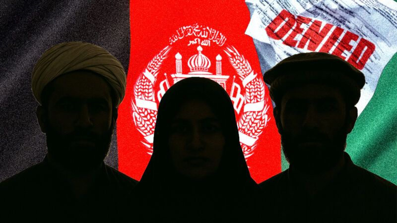 Three silhouettes over the flag of Afghanistan | Illustration: Eddie Marshall | Steve Allen | Karen Keczmerski | Dreamstime.com | ChatGPT