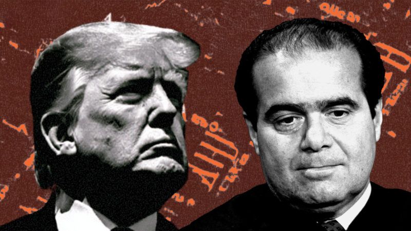 Donald Trump and Antonin Scalia | Illustration: Eddie Marshall | Ron Sachs | CNP |MEGA | Newscom | RSSIL | Newscom | Midjourney