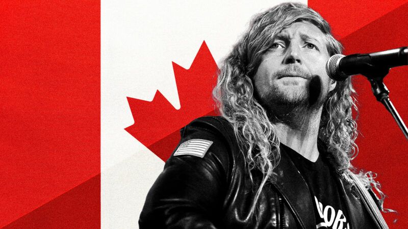 Sean Feucht in front of an Canadian flag | Illustration: Eddie Marshall | Nikol85 | commons.wikimedia.org