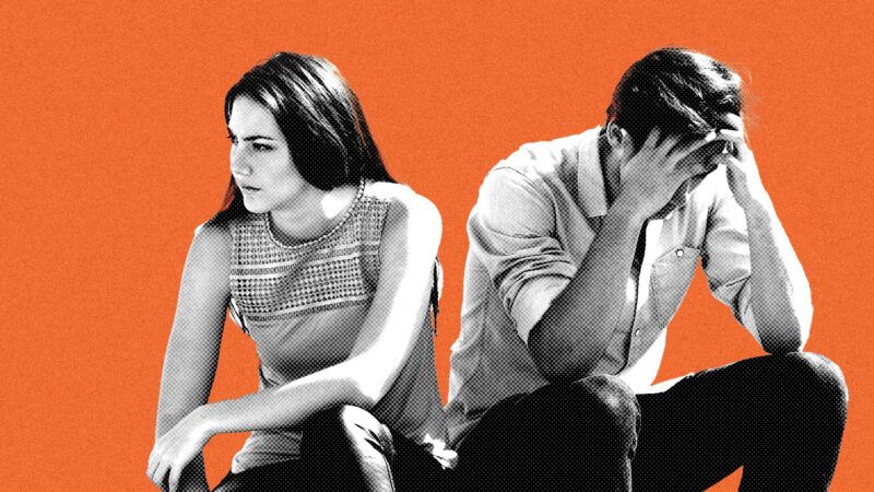 Unhappy couple | Illustration: Eddie Marshall | Antonio Guillem | Dreamstime.com