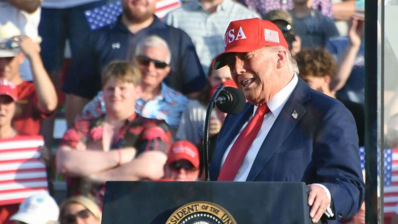 President Donald Trump speaks at a July 3 rally in Des Moines | Kyodonews/Zuma Press/Newscom