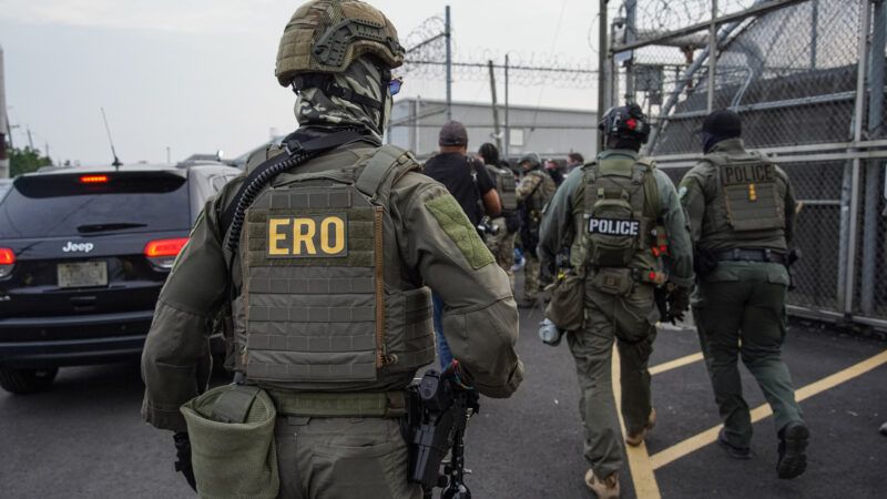 ICE agents at Delaney Hall Detention Facility in Newark, New Jersey on June 13, 2025. ICE agents at Delaney Hall Detention Facility in Newark, New Jersey on June 13, 2025. | Derek French / SOPA Images/Sipa USA/Newscom