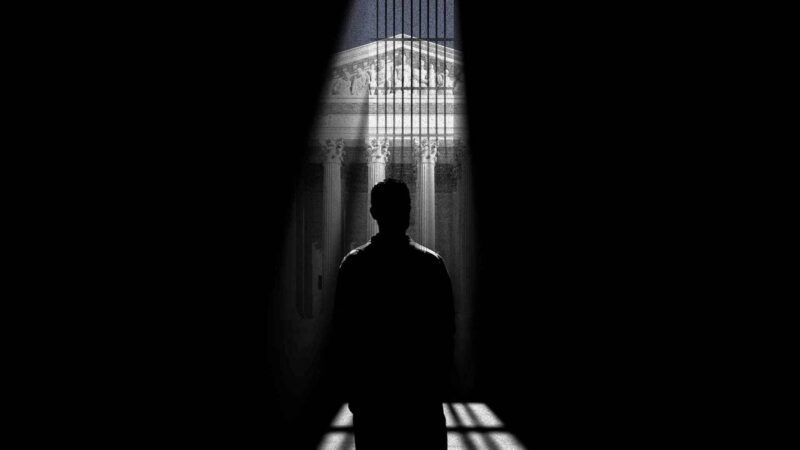 A prisoner looks outside cell bars at the Supreme Court | Illustration: Eddie Marshall | Adam Parent | Dreamstime.com | Midjourney
