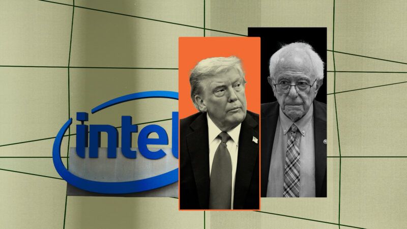 Pictures of Donald Trump and Bernie Sanders next to the Intel logo | Illustration: Eddie Marshall | BONNIE CASH | UPI |Abaca Press | Abaca | Sipa USA | Newscom | Gavril Margittai | Dreamstime.com | Luca Bravo | Unsplash