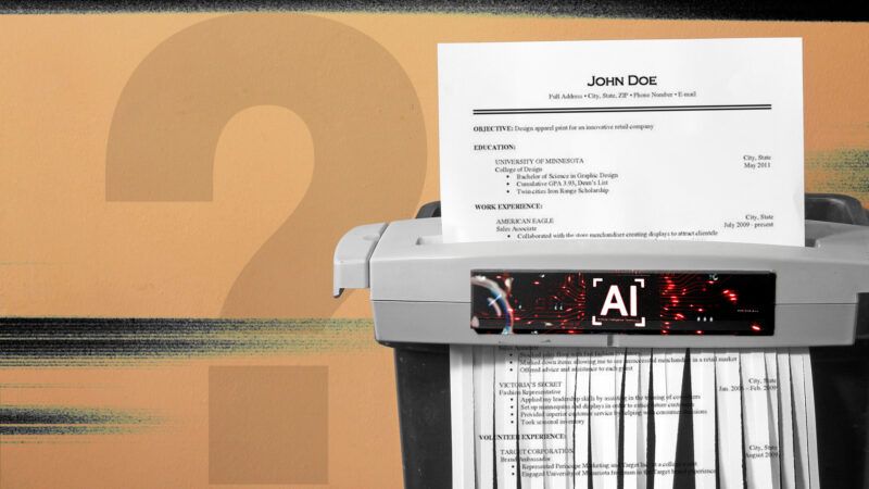 Illustration of a printer shredding a job application with a question mark beside it | Illustration: Eddie Marshall | Thekaikoro | Clearvista  Dreamstime.com | Dawakhuu | Wikimedia Commons