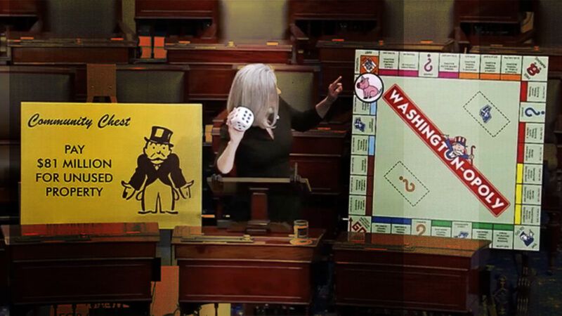 Senator Joni Ernst on Senate floor with posters | YouTube | Joni Ernst | Eddie Marshall