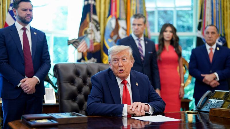 President Donald Trump at his desk in the Oval Office | Al Drago/Pool via CNP/Picture Alliance/Consolidated News Photos/Newscom