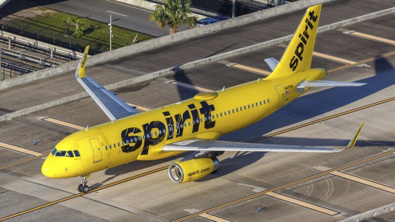 Photo of a Spirit Airlines airplane on a runway | imageBROKER/Markus Mainka/Newscom