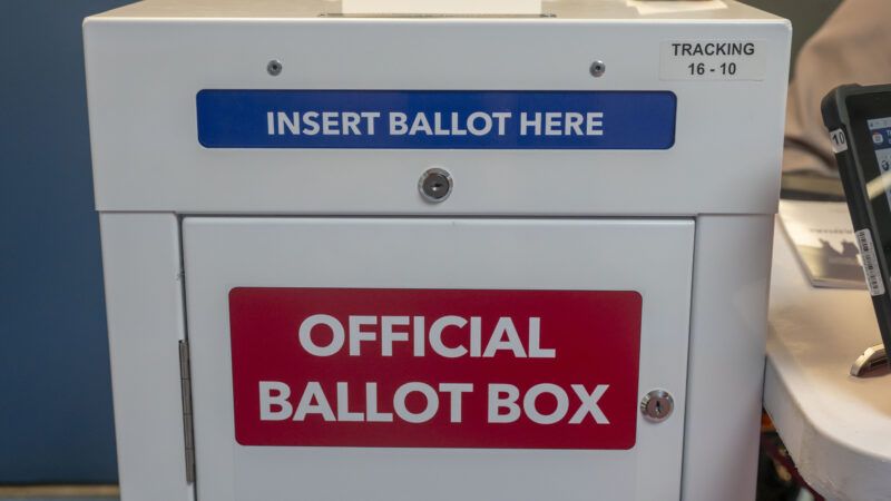 An official ballot drop box. | Ron Adar/ZUMAPRESS/Newscom