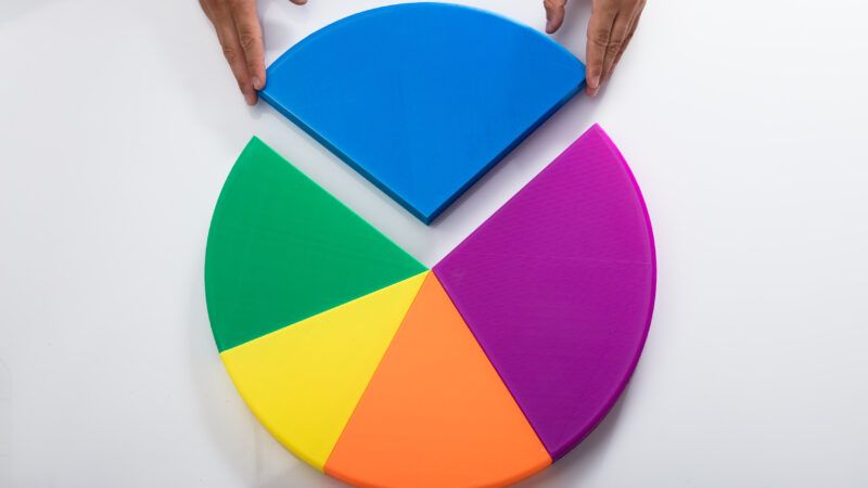 Hands place (or remove) a segment of a pie chart. | Andrey Popov | Dreamstime.com